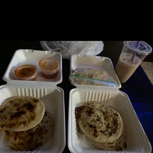 a variety of food items