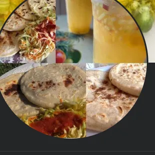 a variety of food items