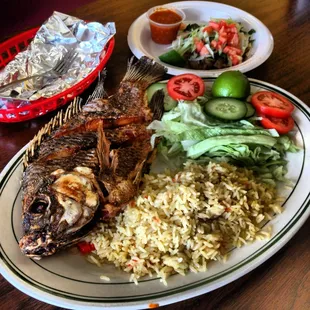 Fried tilapia! The best I've ever had!