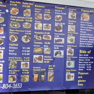 Pupuseria La Migueleña- Menu.