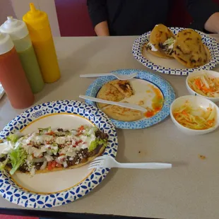 Huaraches, gorditas, pupusa (don't ask, just eat).