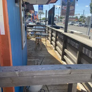 Small front patio outside