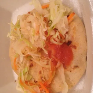 Pork and cheese pupusa