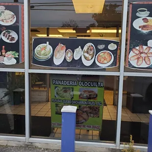 the front window of a restaurant