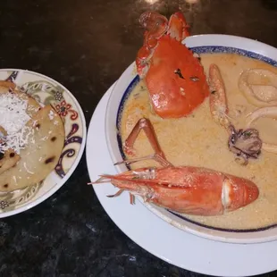 two plates of food