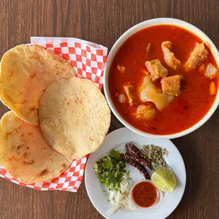 Menudo recien cocinado.