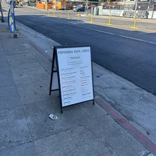 Restaurant menu