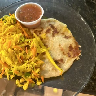 Papusa shrimp and cheese