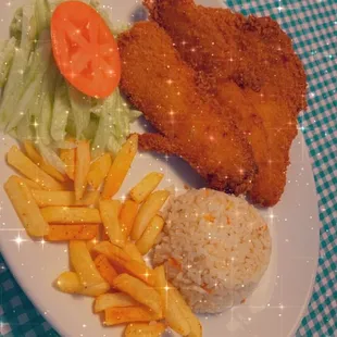 a plate of food on a table