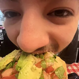 Shrimp Ceviche Tostadas