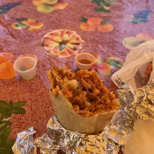 One tasty chicken burrito