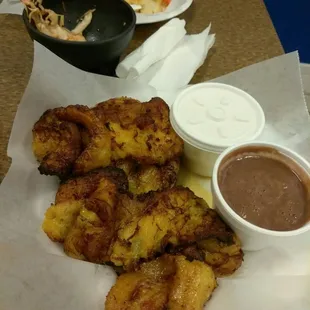 a plate of fried food