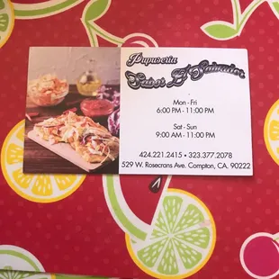 a picture of a business card