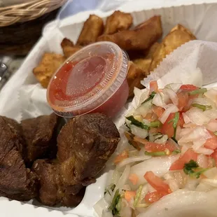 Chicharones and yucca