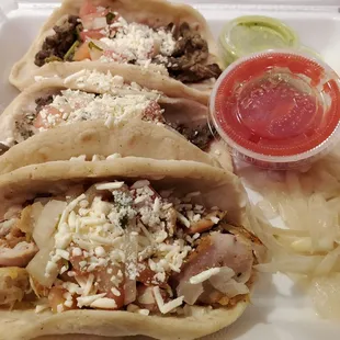 Chicken &amp; steak tacos