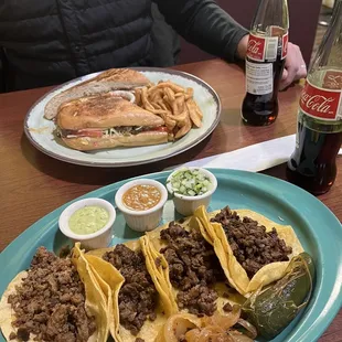 Torta de Asada y Tacos de Asada