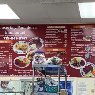 the menu
