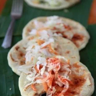 Our delicious Pupusas! Many to chose from!!