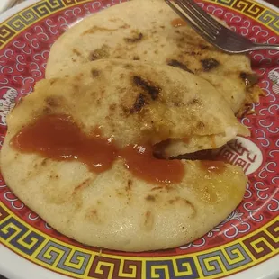 Chicken Papusas are the best! Never fails! :)