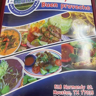 Menu cover 2023