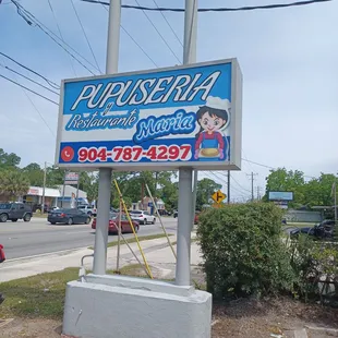 a sign for a restaurant