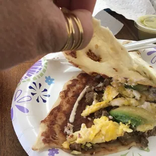 Steak baleadas