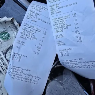 Here are the 2 Receipts !!