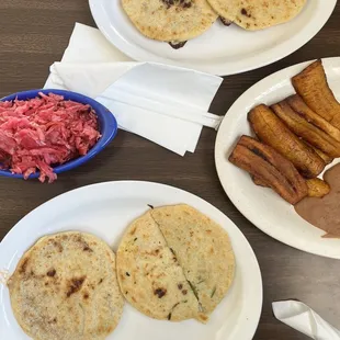 Assortment of Pupusas