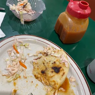 Chicken,cheese and bean papusa