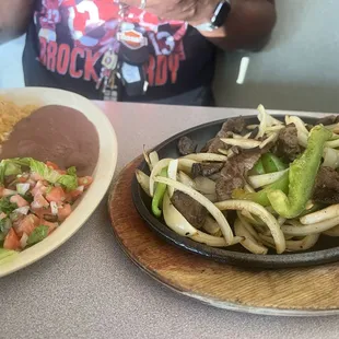 Steak fajitas