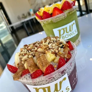 Acai Bowl and Matcha Bowl