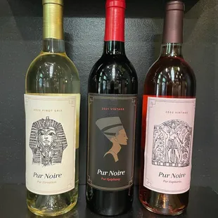 The three wines that started it all, Elevation, Epiphany, and Euphoria.