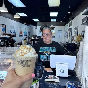 Amy was so nice and friendly. I told her flavors that I liked when I was unsure and she made the most delicious drink!