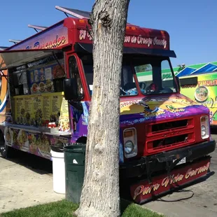 a colorful food truck
