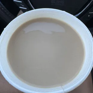 I get the same thing every time White Mocha but it seems I paid for steamed oat milk.