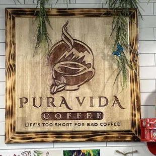 a coffee shop sign