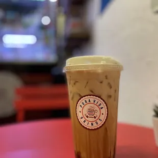 a cup of iced coffee