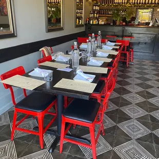 Reserved table for us on the pizzeria side.