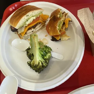 Chicken breast sandwich with cheese