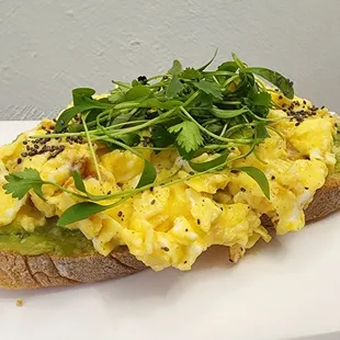 Avocado Toast with Soft Scramble