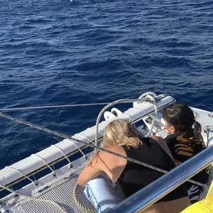 This is her with my daughter riding back to the dock. My daughter said this was her favorite adventure from our entire vacation!