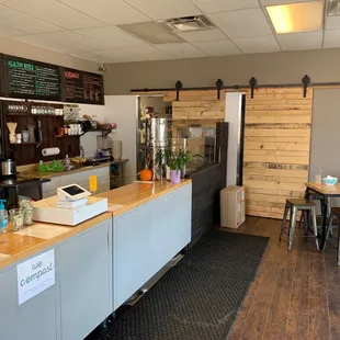 the counter area