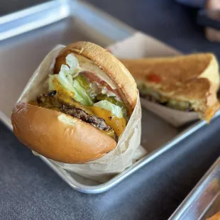 Pure Burger and Pure Burger on bread
