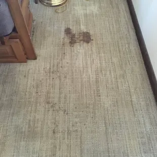 Before Picture of a coffee spill.