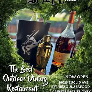 Patio Escape is open for reservations of 25 or more only.