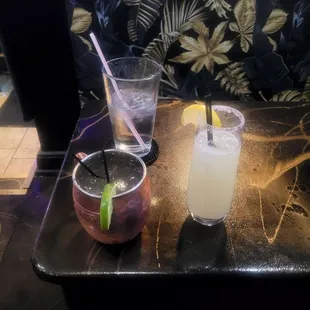 Lemon drop and a Moscow mule.