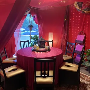 Yoni steam room for up to 7 people.