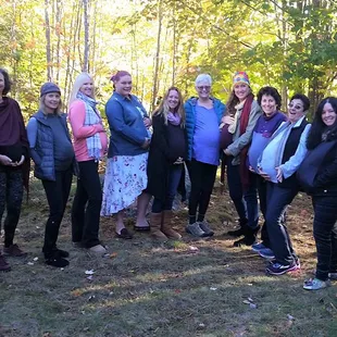 Me with my classmates in my advanced Arvigo pre conception, prenatal and postpartum class in New Hampshire.