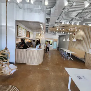  the interior of a coffee shop