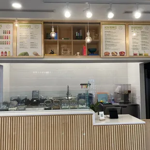 counter and menu